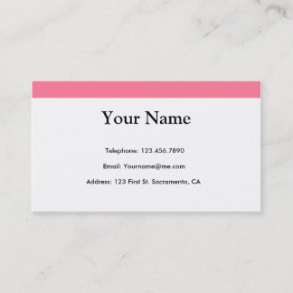 Tarjeta De Visita Bonito en rosa