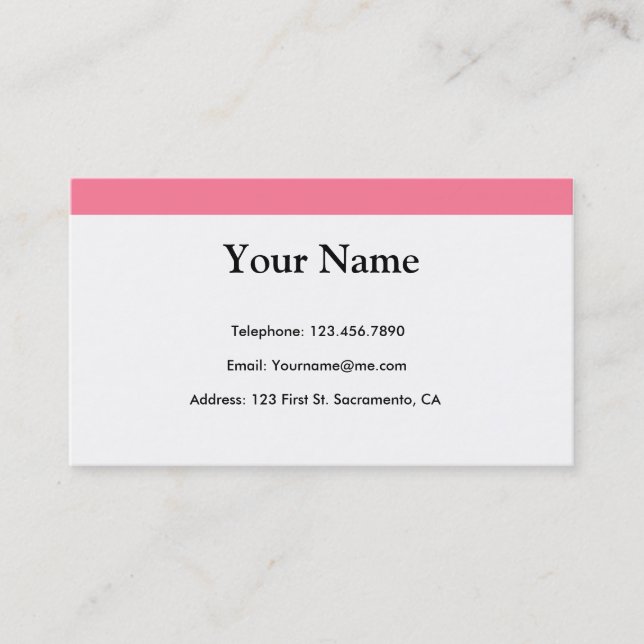 Tarjeta De Visita Bonito en rosa (Anverso)