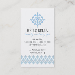 Tarjeta De Visita BONITO ESTILO simple motif moderno azul pálido beb