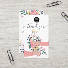 Tarjeta De Visita Bonito ilustracion de ramas florales