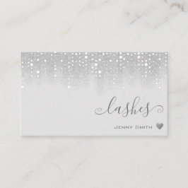 Tarjeta De Visita Bonito Lágrimas de Purpurina blanco goteando