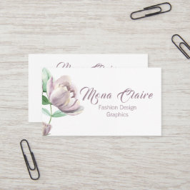 Tarjeta De Visita Bonito Lavender Peony Bloom