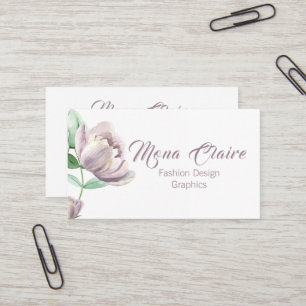 Tarjeta De Visita Bonito Lavender Peony Bloom