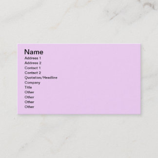 Tarjeta De Visita Bonito Lilac