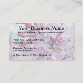 Tarjeta De Visita Bonito Lilacs púrpura