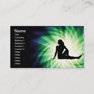 Tarjeta De Visita Bonito Mujer Silhouette