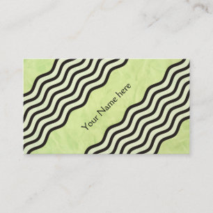 Tarjeta De Visita Bonito Olas de trans blanco negro. + su espalda y 