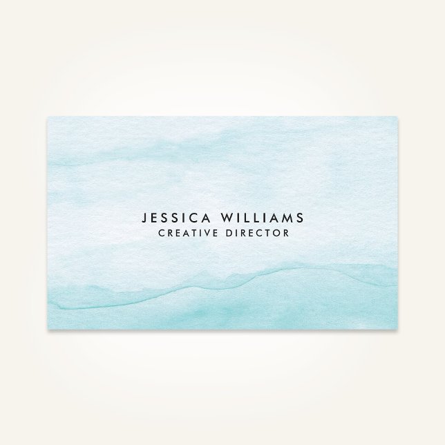 Tarjeta De Visita Bonito Ombre color azul acuático claro (Subido por el creador)