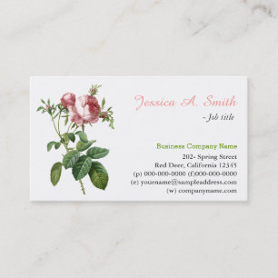 Tarjeta De Visita bonito profesional de las flores rosadas