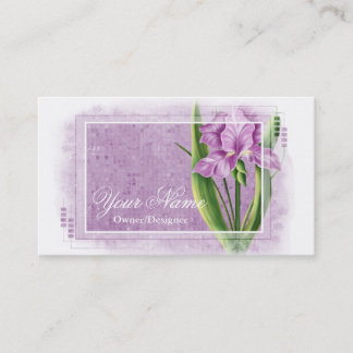 Tarjeta De Visita Bonito Púrpura Iris Flower Business Cards d1
