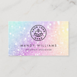 Tarjeta De Visita Bonito Purpurina holográfico Girly Glamorous