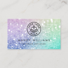 Tarjeta De Visita Bonito Purpurina holográfico Girly Glamorous