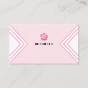 Tarjeta De Visita Bonito rosa y blanco moderno