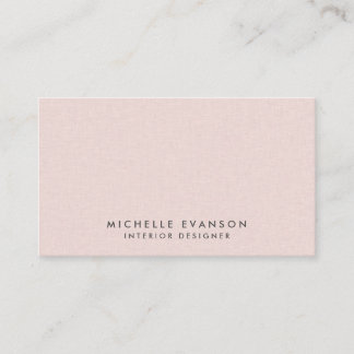 Tarjeta De Visita Bonito Rubor Línea rosa Simple Minimalista