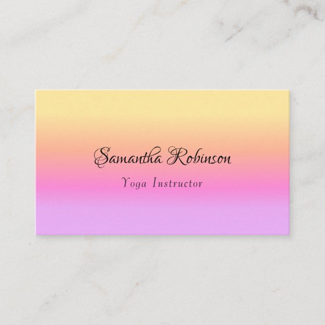 Tarjeta De Visita Bonito Summer Sunrise Design (Anverso)