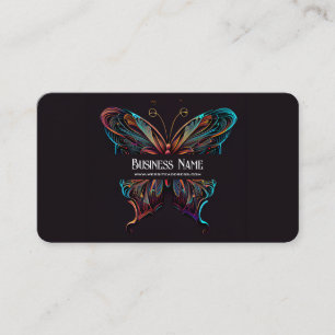 Tarjeta De Visita Bonito única color mariposa negro