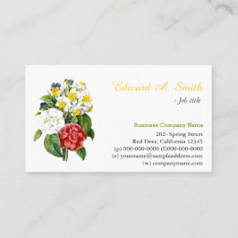 Tarjeta De Visita bonito vintage colorido flores profesional