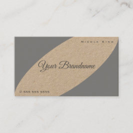 Tarjeta De Visita Bonito Vintage Rústico Gris Marrón Cafés