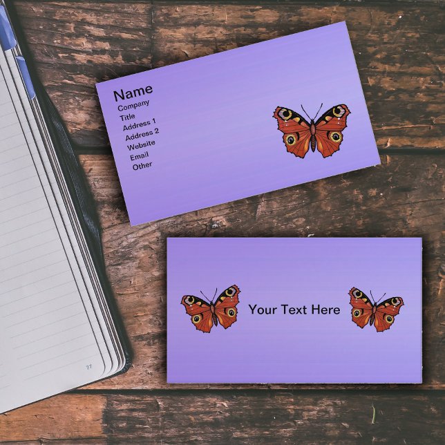Tarjeta De Visita Bonito Vivid Monarch Butterfly Purple (Monarch butterflies pretty markings on bright purple business cards.)
