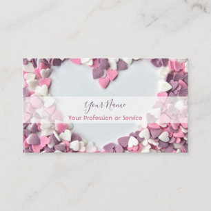 Tarjeta De Visita Bonitos corazones azucareros para pastelería