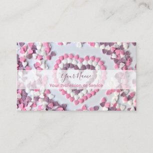 Tarjeta De Visita Bonitos corazones azucareros para pastelería