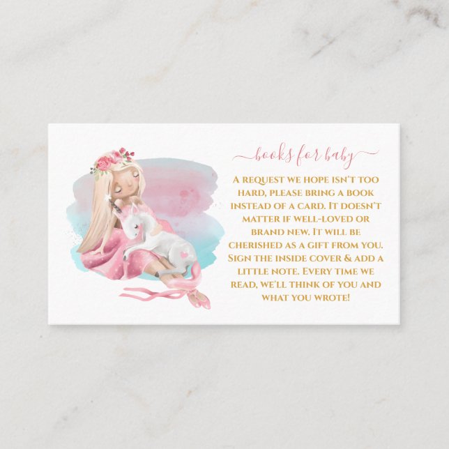 Tarjeta De Visita Bonitos libros de Ballerina para bebé (Anverso)