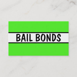 Tarjeta De Visita Bonos de fianza Neon Green