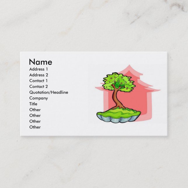 Tarjeta de visita Bonsai Tree (Anverso)