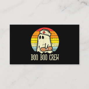 Tarjeta De Visita Boo Boo Crew Enfermera Halloween Para Enfermeras