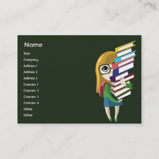 Tarjeta De Visita Bookgirl - rechoncho