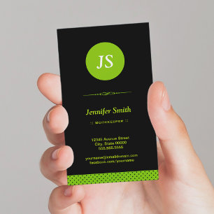 Tarjeta De Visita Bookkeeper - Elegante Apple Green