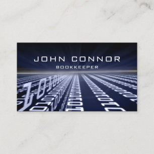 Tarjeta De Visita Bookkeeper Financial Advisor Binary Code Matrica