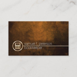 Tarjeta De Visita Bookkeeper Gold Calculator Icon Finance