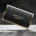 Tarjeta De Visita Bookkeeper Modern Gold Frame Bookheld<br><div class="desc">Tarjeta de visita del contable de la frontera dorada real.</div>