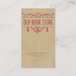 Tarjeta De Visita BookPlate decorativo del vintage