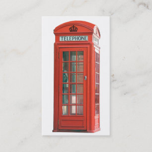 Tarjeta De Visita Booth de teléfono rojo