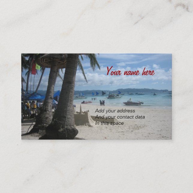 Tarjeta De Visita Boracay (Anverso)