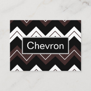 Tarjeta De Visita Bordado de Chevron de rayas blancas y negras y mar