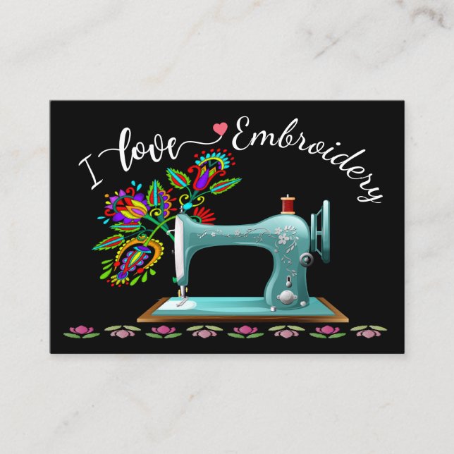 Tarjeta De Visita Bordado - Moda - Seamstress (Anverso)