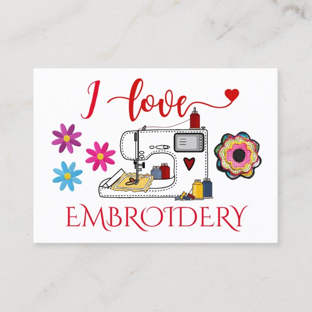 Tarjeta De Visita Bordado - Moda - Seamstress (Anverso)