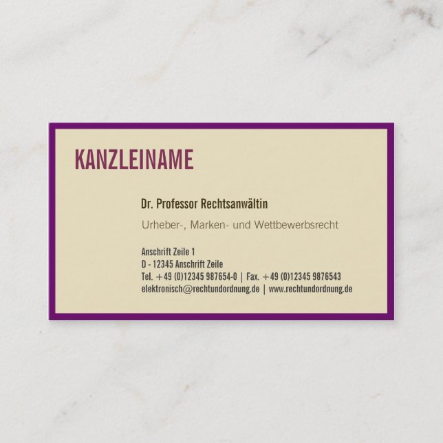 Tarjeta de visita borde (Anverso)