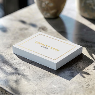 Tarjeta De Visita Borde con efecto dorado profesional