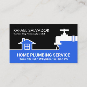 Tarjeta De Visita Borde creativo del oleoducto Faucet Water