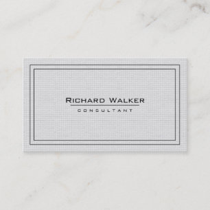 Tarjeta De Visita Borde cuadrado blanco elegante profesional