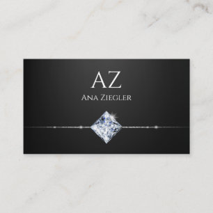 Tarjeta De Visita Borde de diamantes
