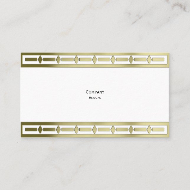 Tarjeta De Visita Borde de oro elegante (Anverso)