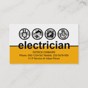 Tarjeta De Visita Borde de señalización eléctrico amarillo