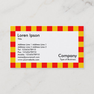 Tarjeta De Visita Borde de verificación - Rojo y ámbar