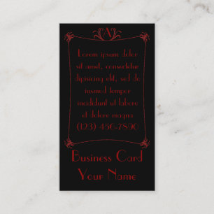 Tarjeta De Visita Borde Elegante Personalizable Con Monograma