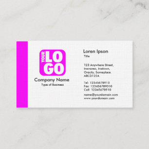 Tarjeta De Visita Borde (logotipo) - Magenta